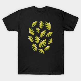 Clawed Abstract Green Leaves T-Shirt